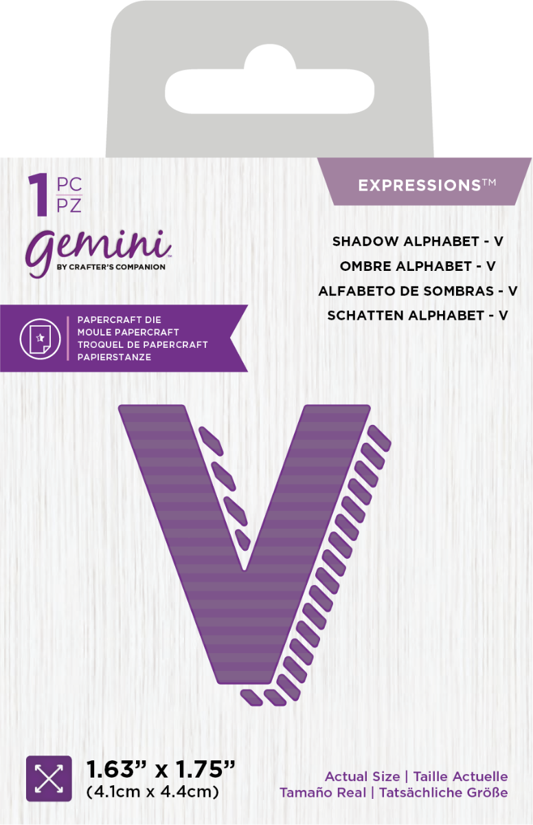 Gemini Expressions Die - Shadow Alphabet &