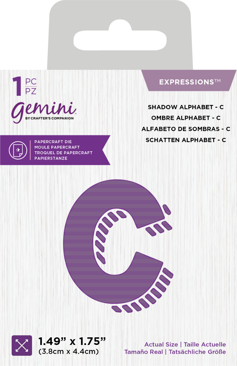 Gemini Expressions Die - Shadow Alphabet &