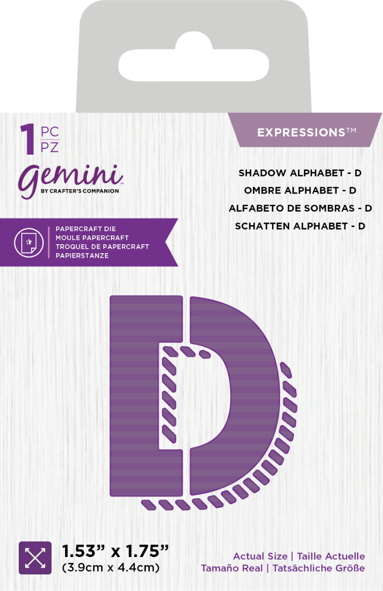Gemini Expressions Die - Shadow Alphabet &