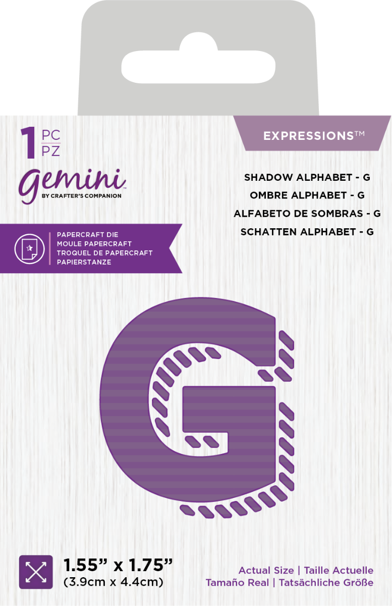 Gemini Expressions Die - Shadow Alphabet &