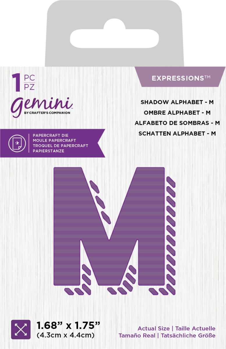 Gemini Expressions Die - Shadow Alphabet &
