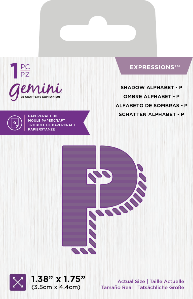 Gemini Expressions Die - Shadow Alphabet &