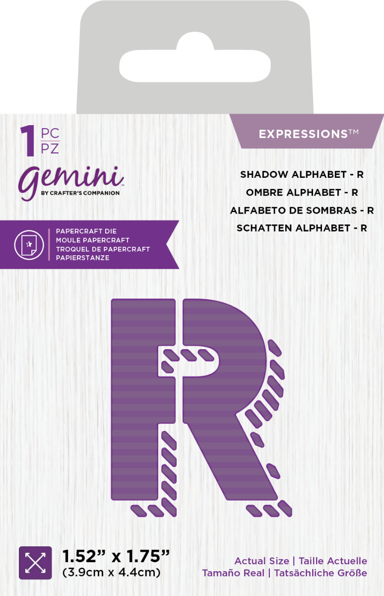 Gemini Expressions Die - Shadow Alphabet &
