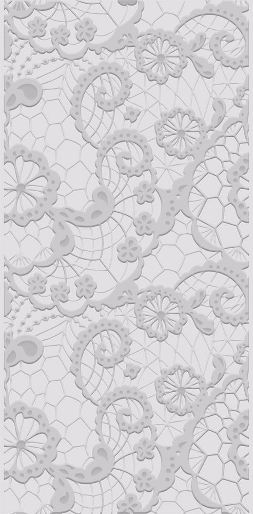 3D Embossing Folder 5.75" x 2.75" - Decorative Lace