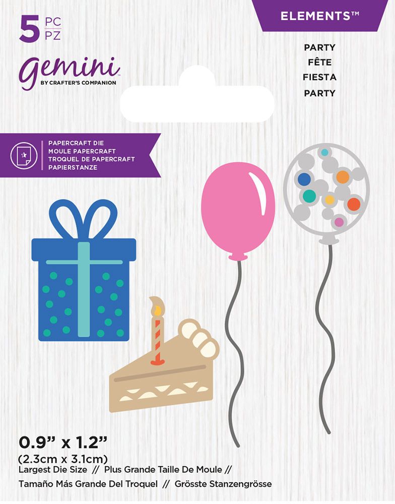 CC - Gemini Mini Die Set- Party - 5pc set