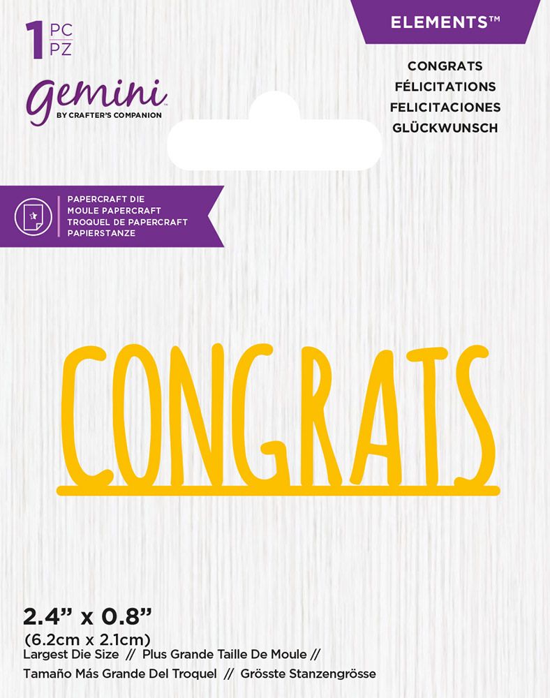 CC - Gemini Mini Die Set - Congrats - 1pc set