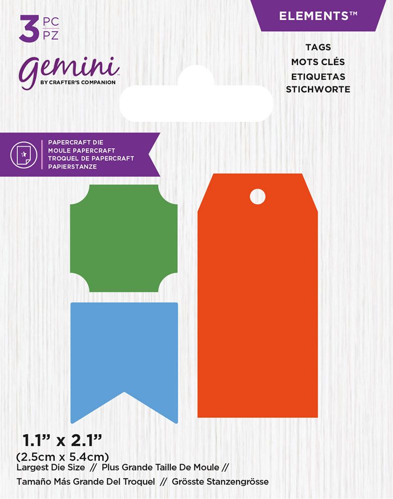 CC - Gemini Mini Die Set - Tags - 7pc set