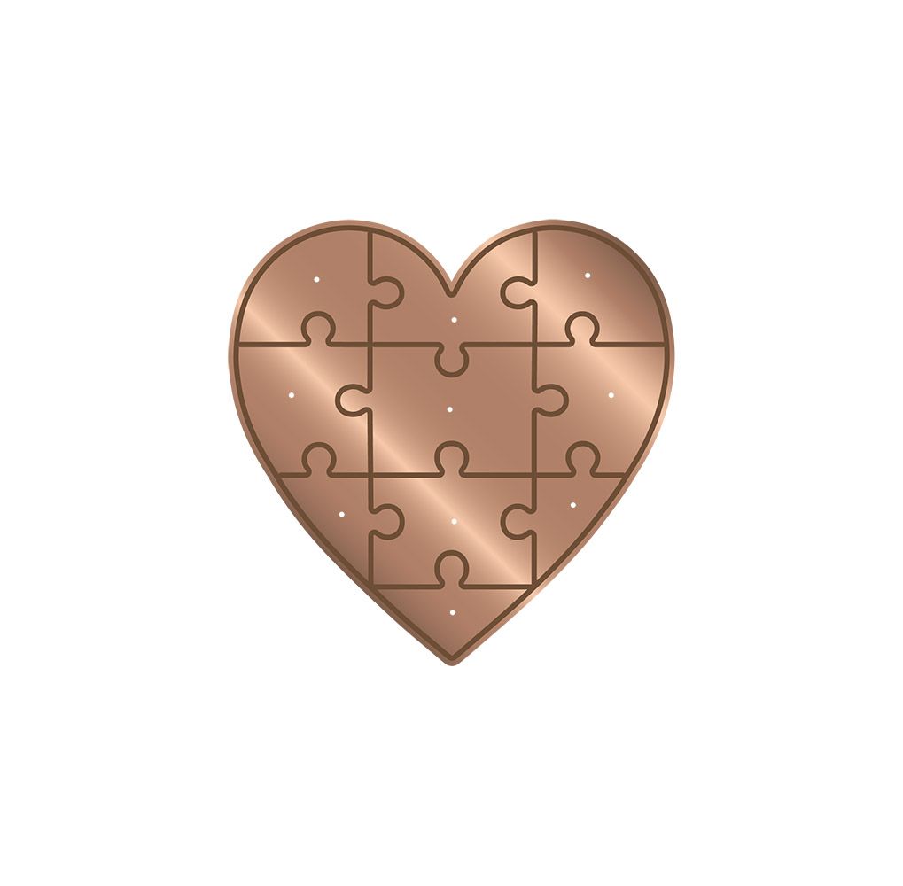 Gemini - Multimedia Die - Heart Jigsaw