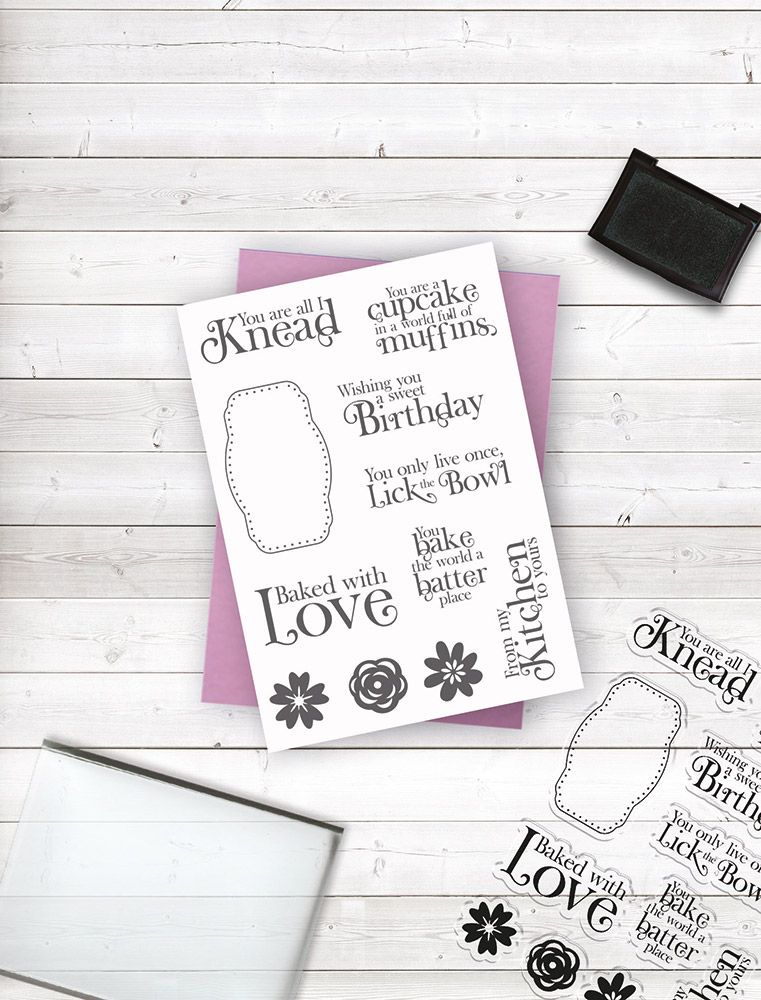 Crafter's Companion Clear Acrylic Stamps - Mixed With Love Accessories