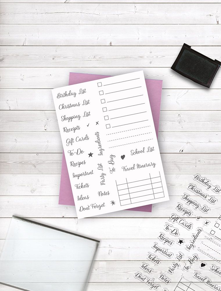 Crafters Companion Photopolymer Stamp - Make a List