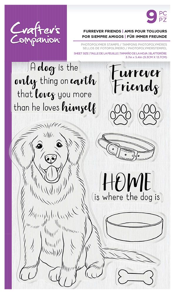 Crafters Companion- Photopolymer Stamp - Furrever Friends