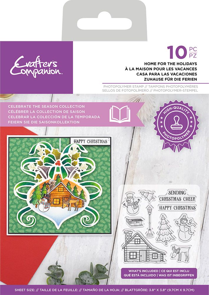 Crafters Companion Celebrate the Season Photopolymer Stamp - Home for the Holidays