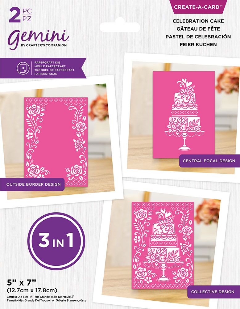 Gemini 3-in-1 Create a Card Die - Celebration Cake