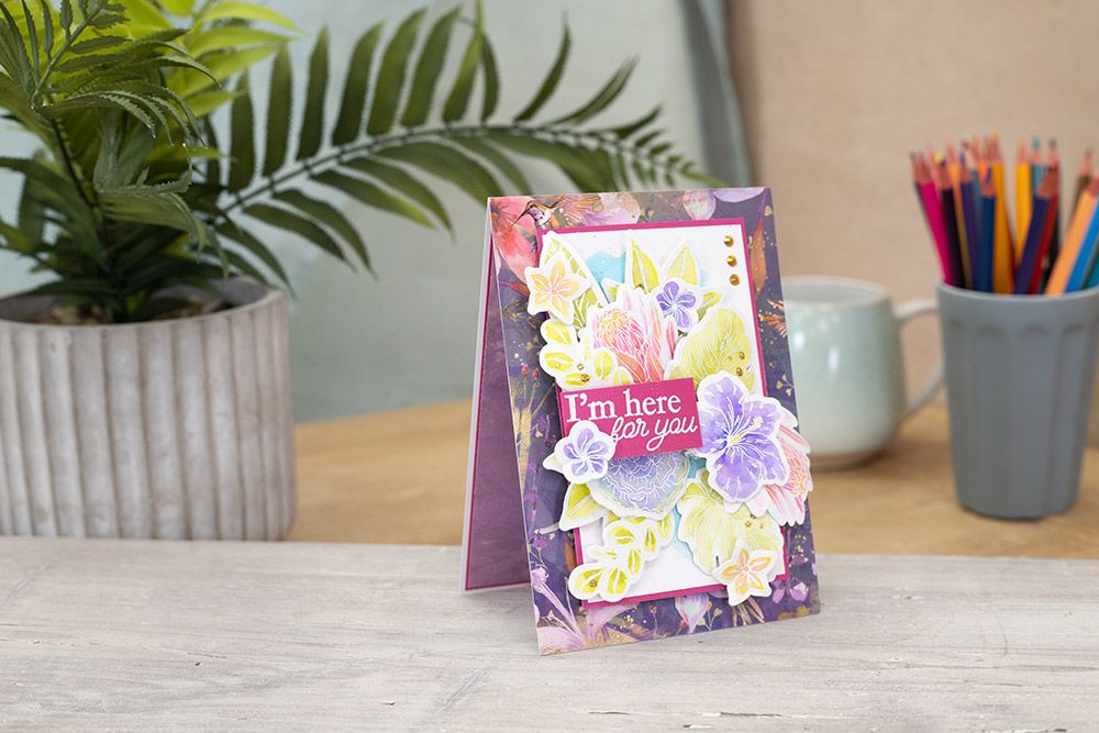 Crafter's Companion Nature's Garden Hummingbird Paper Pad, 12 x 12 Inch