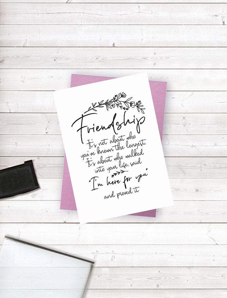 Crafters Companion Friends For Life Clear Acrylic Stamp - I’m here for you