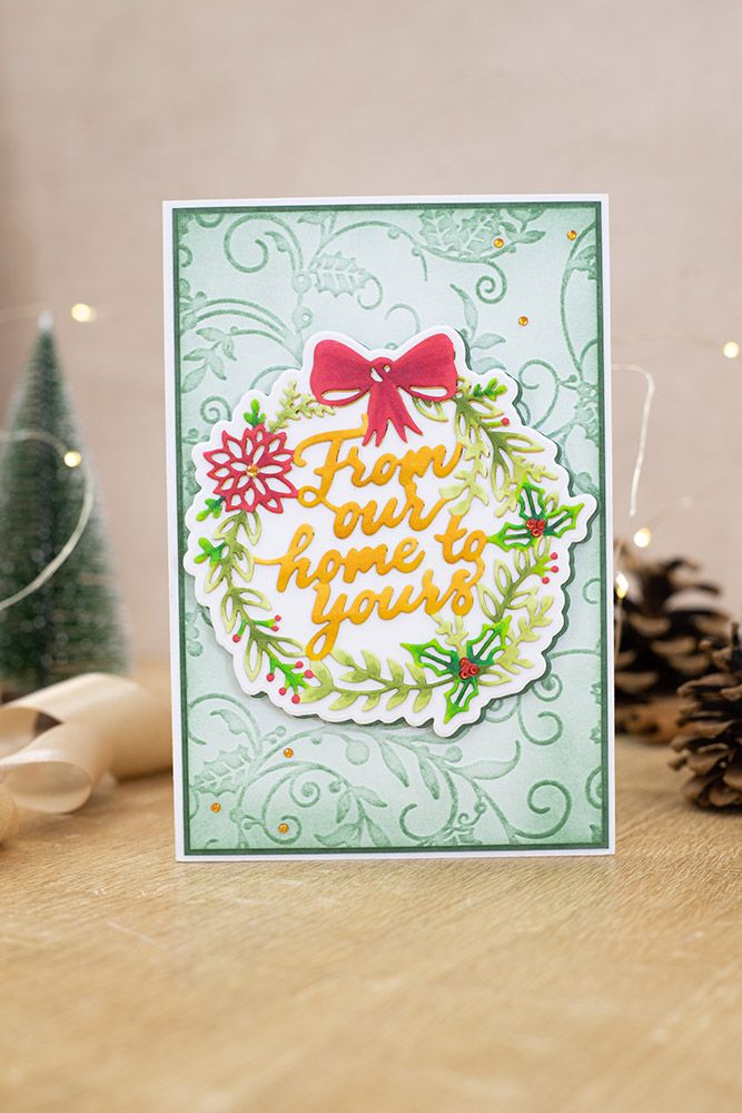 Gemini Expressions Intricate Christmas Sentiments Die - From Our Home To Yours