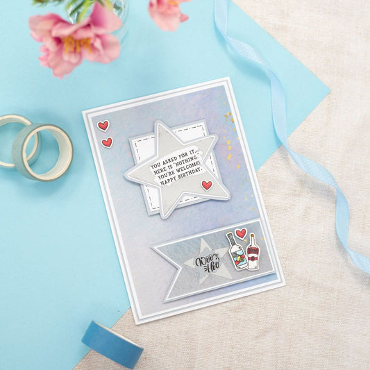 Crafters Companion - Scratch Reveal Cardmaking Kit - Quirky Quotes