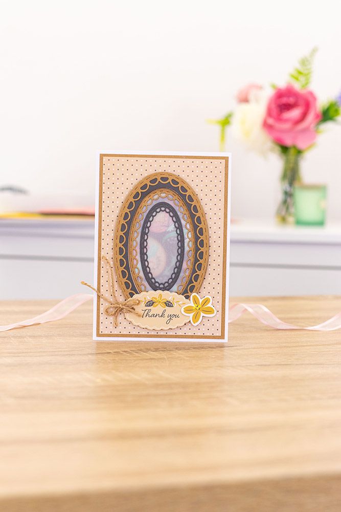 Gemini - Metal Die - Elements -Inverted Stitched Lace Oval