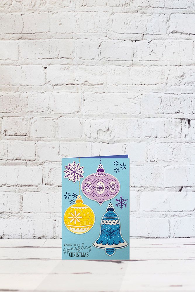 Gemini Christmas Layering Stamp & Die - Beautiful Baubles