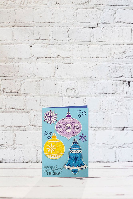 Gemini Christmas Layering Stamp & Die - Beautiful Baubles