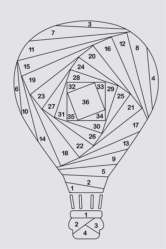 Gemini - Elements - Iris Folding - Up,Up and Away