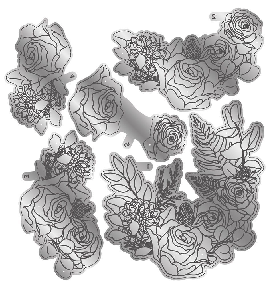 Gemini Winter Floral Elements Die - Winter Roses