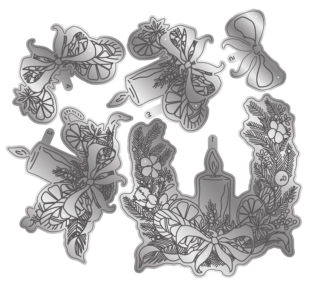 Gemini Winter Floral Elements Die - Candlelit Christmas