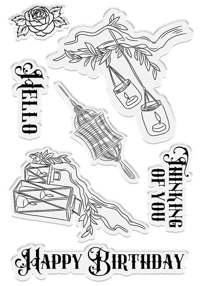 Belle Countryside - Clear Acrylic Stamp Set - Lumieres & Lanterns