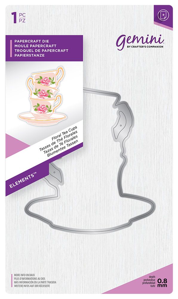 Gemini Elements Die - Floral Tea Cups