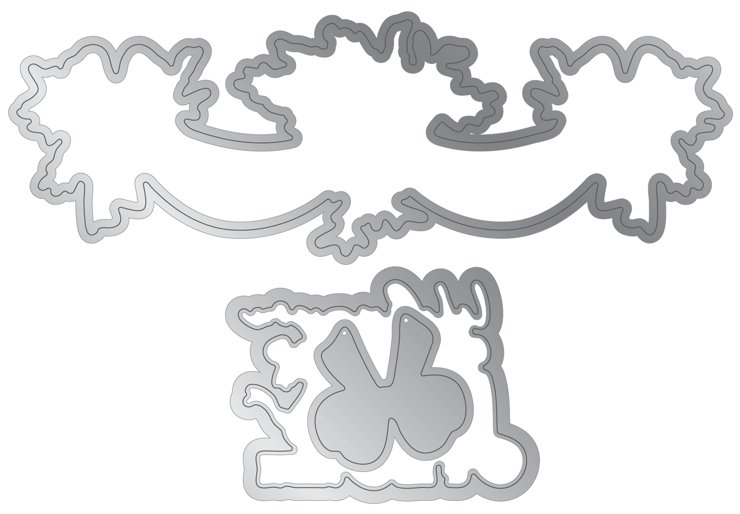 Gemini Christmas Layering Stamp & Die - Decorative Garland