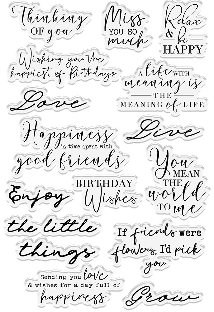 Sara Signature Country Lane Clear Acrylic Stamp - Live, Love, Grow