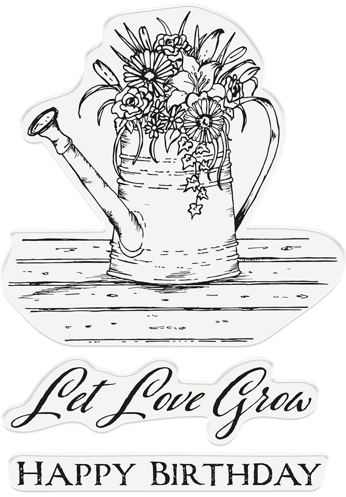 Crafters Companion Photopolymer Stamp - Let Love Grow