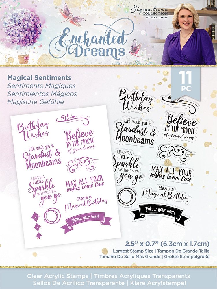 Sara Signature - Enchanted Dreams - Acrylic Stamp Set - Magical Sentiments