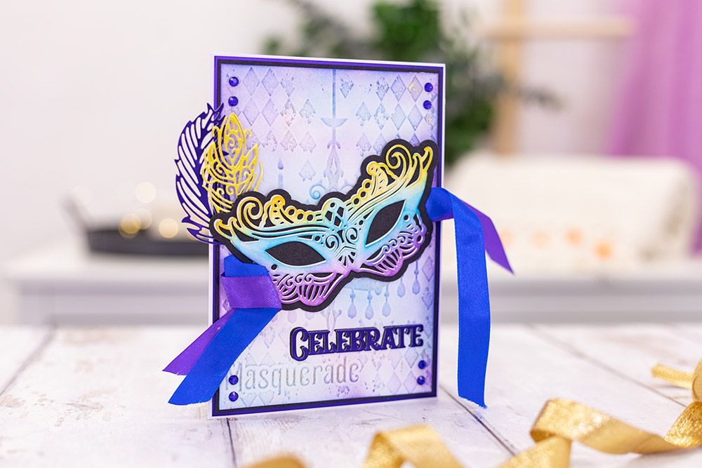 Masquerade Ball - 3D Embossing Folder - Distressed Chandelier