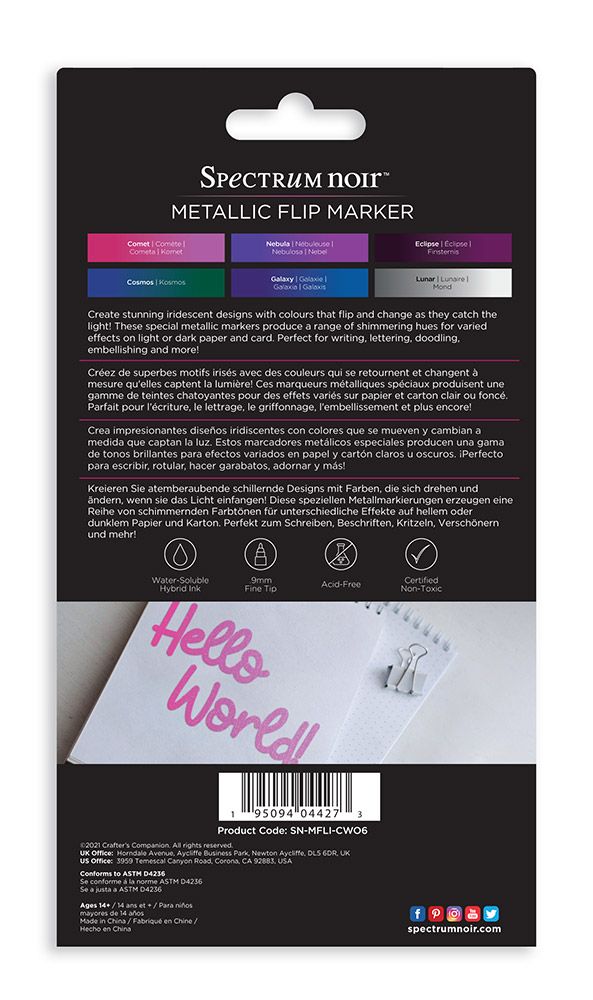 Spectrum Noir - Metallic Flip Marker - Cosmic Wonder - 6pc Set