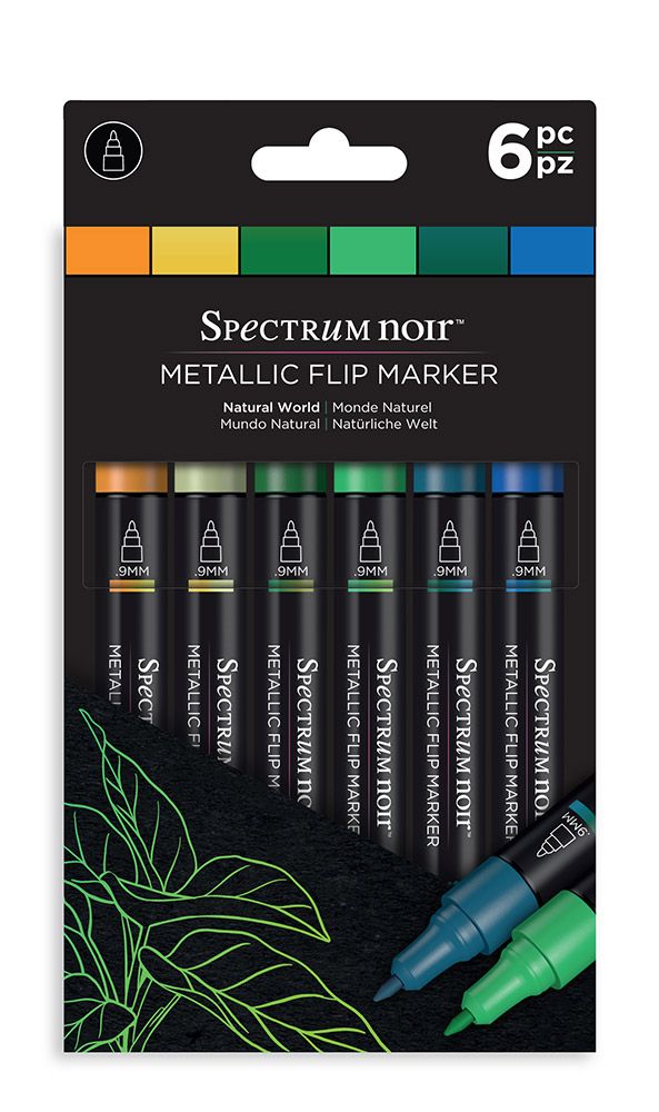 Spectrum Noir - Metallic Flip Marker - Natural World - 6pc Set