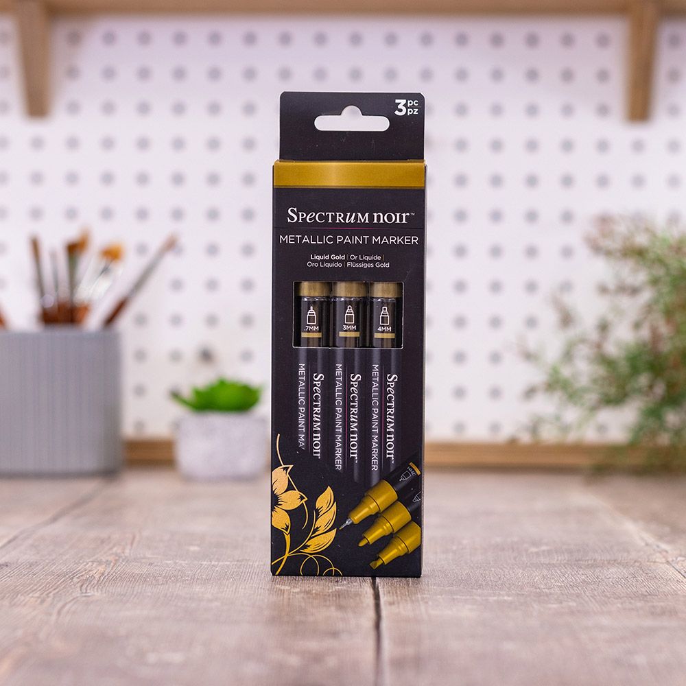 Spectrum Noir-Metallic Paint Marker (3PC) - Liquid Gold