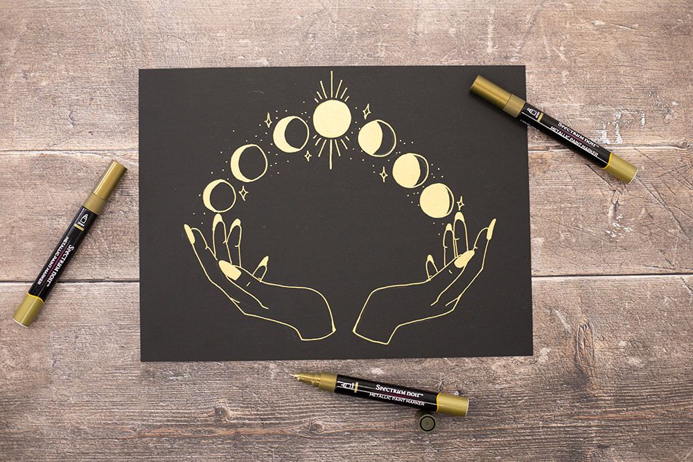 Spectrum Noir-Metallic Paint Marker (3PC) - Liquid Gold