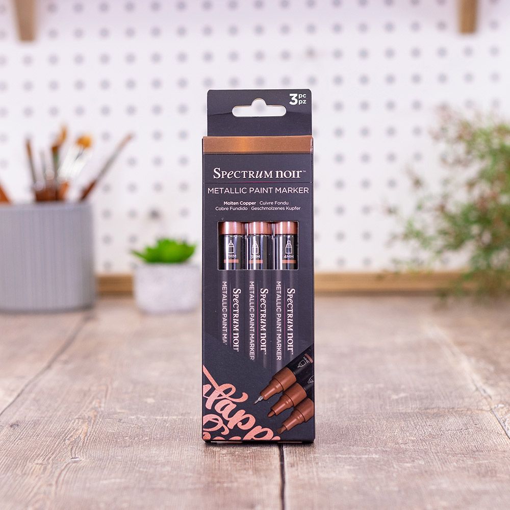 Spectrum Noir-Metallic Paint Marker (3PC) - Molten Copper