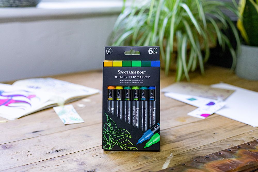 Spectrum Noir - Metallic Flip Marker - Natural World - 6pc Set