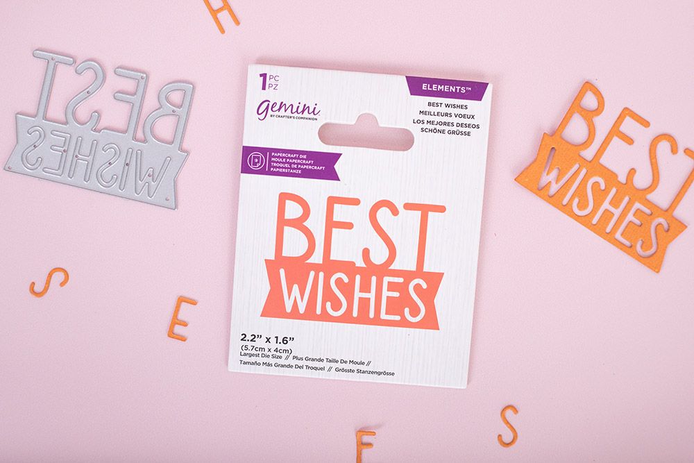CC - Gemini Mini Die Set- Best Wishes - 1pc set