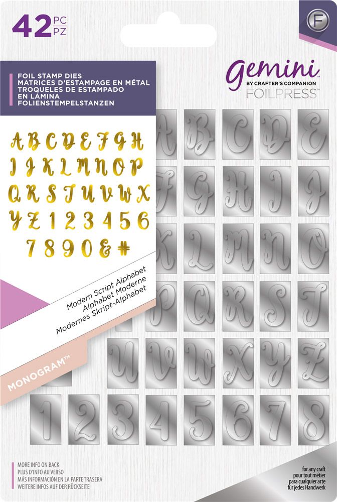 Gemini - Monogram Foil Stamp - Modern Script Alphabet