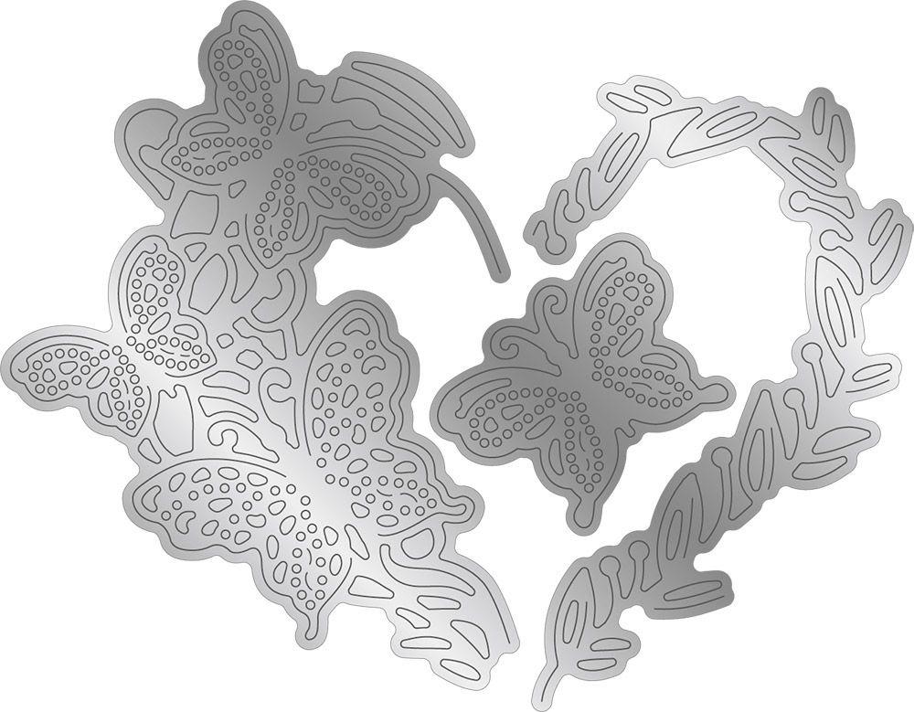 Gemini - Create-A-Card - Butterfly Heart - 3pc Set