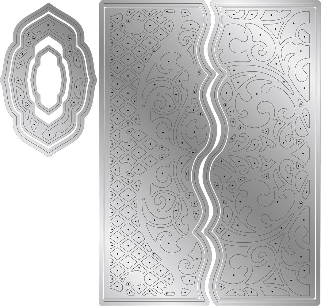 Gemini Decorative Gatefold Create-a-Card Die - Classic Lace