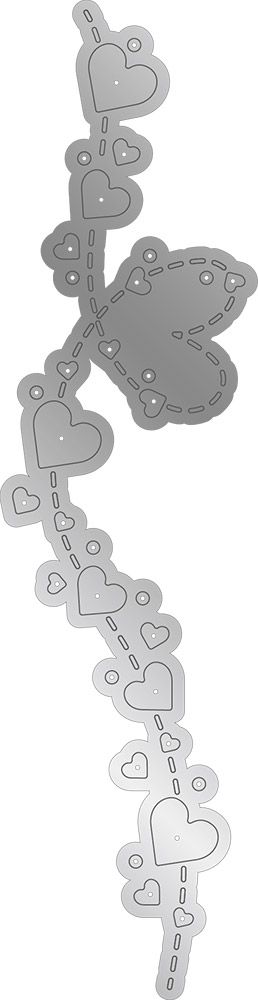 Gemini Confetti Border Elements Die - Happy Hearts