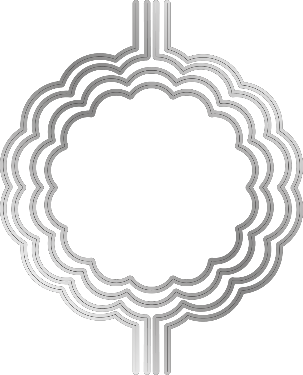 Gemini Elements Layered Edge Die - Scalloped Circle