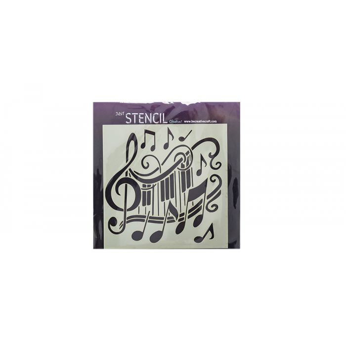 Be Creative 7x7 Stencil Musical Notes