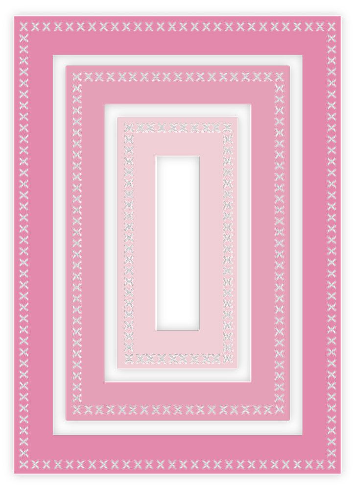 Gemini Elements Nesting Frame Die - Cross Stitch Rectangle