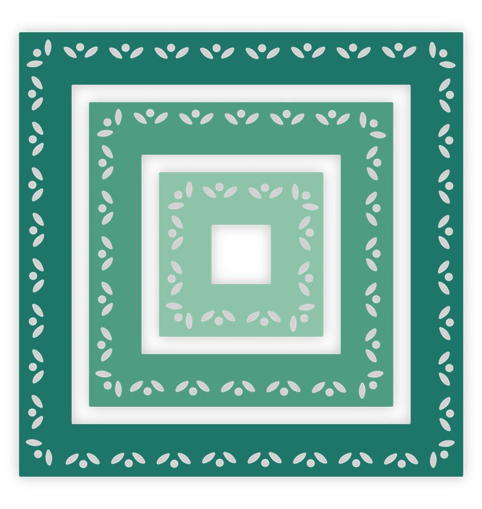 Gemini Elements Nesting Frame Die - Ditsy Floral Square