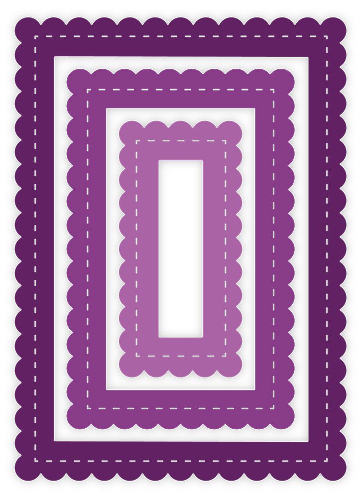 Gemini Elements Nesting Frame Die - Scallop Edge Rectangle